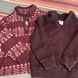 Old Navy & Osh Kosh 1/4 zip  2t